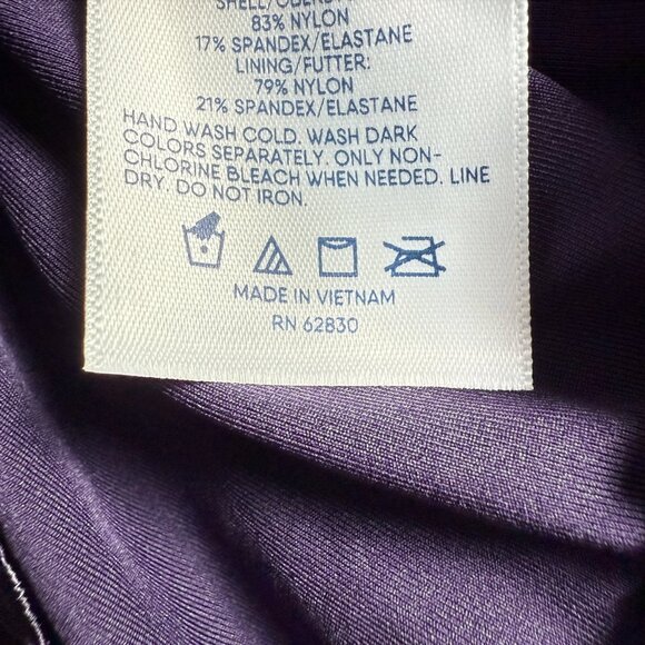 Lands' End 4, 2-10 LONG Bandeau Tankini Swimsuit Top Removable Adjustable Straps - Picture 8 of 10